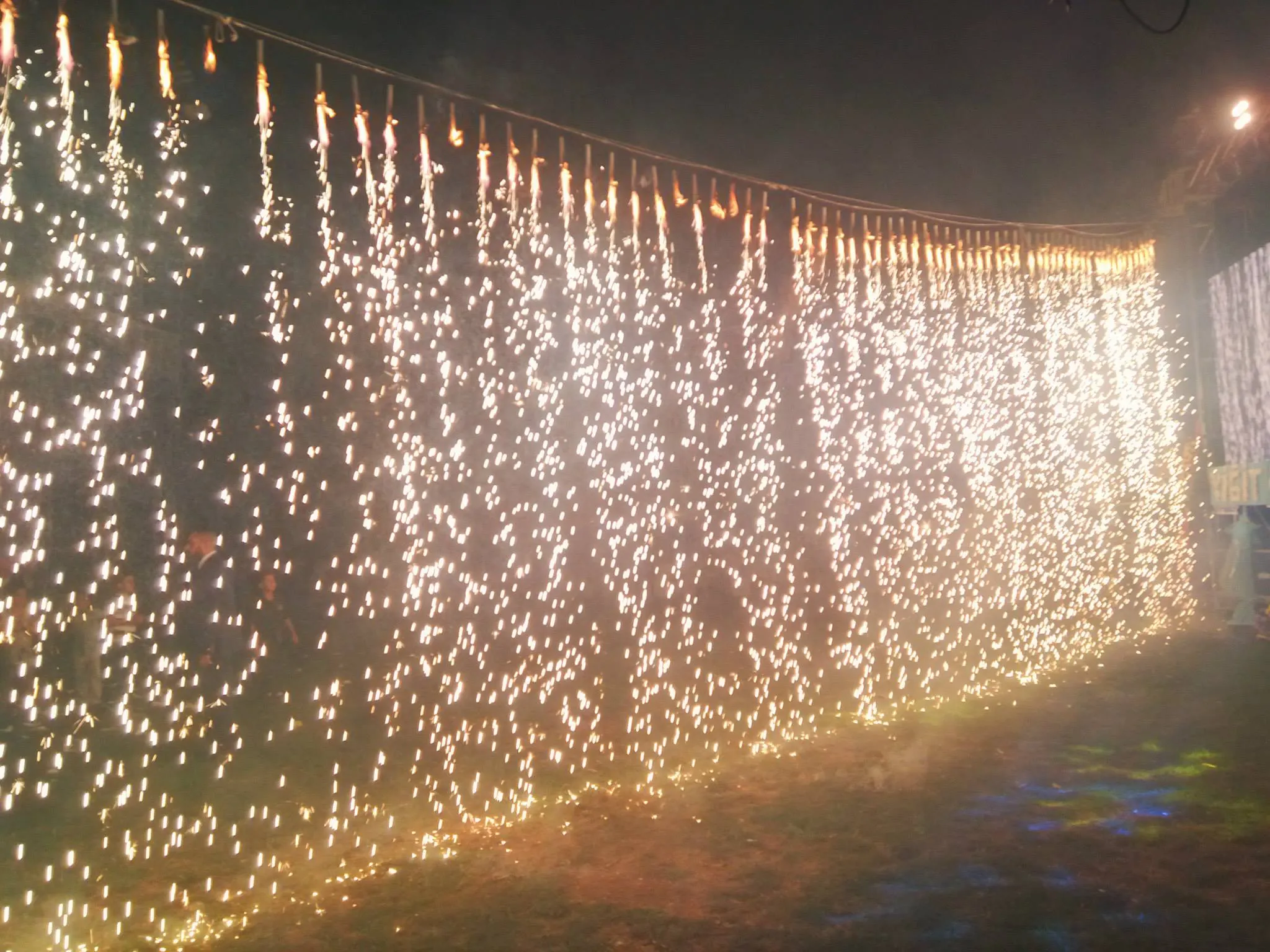 Ankara açılış için yeşil beyaz balon zincir